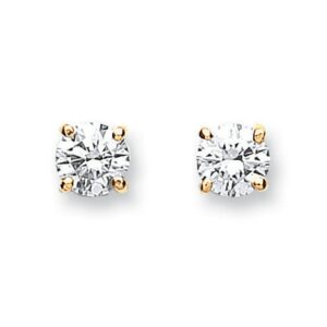 18ct Yellow Gold 0.70ct Claw Set Diamond Stud Earrings-
