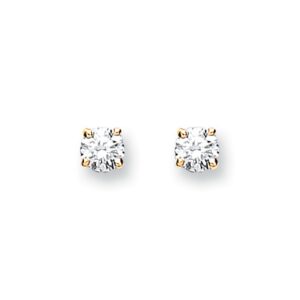 9ct Yellow Gold 0.15ct Claw Set Diamond Stud Earrings-