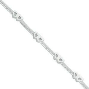 Silver Fancy Heart Bracelet