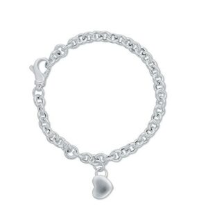 Silver Heart Charm Bracelet