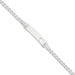 Silver Star ID Baby 6" Bracelet