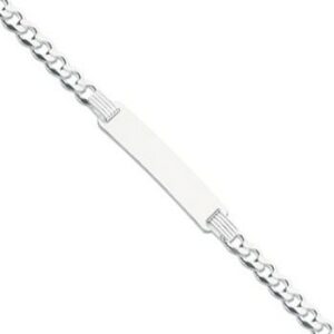 Silver ID Baby 6"/Ladies 7" Bracelet