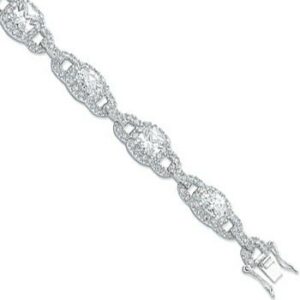 Silver Fancy Cz Bracelet