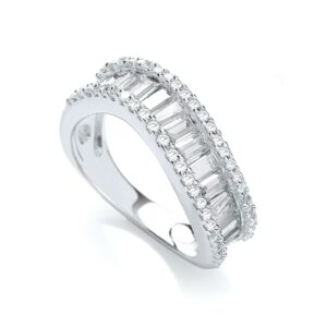 Baguette with Round Cz Ring