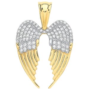 Y/G Cz Angel Wings Pendant
