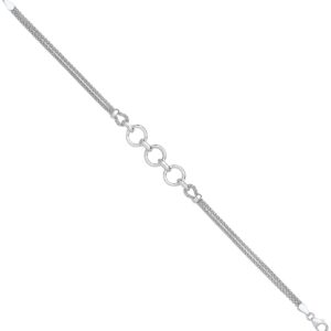 Silver Circles Ladies Bracelet