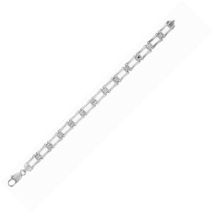 Silver Bike Chain Style Ladies Bracelet