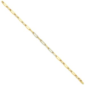 9ct Yellow gold 0.42ct Curb bracelet