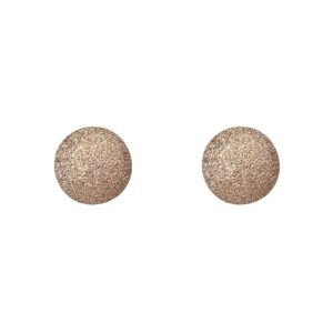 Silver 10mm Rose Moondust Stud