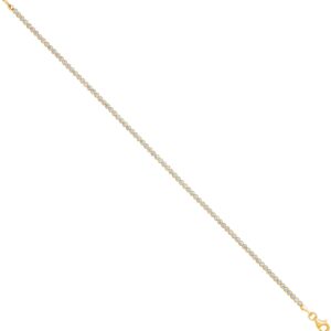 Y/G Round CZ Ladies Tennis Bracelet