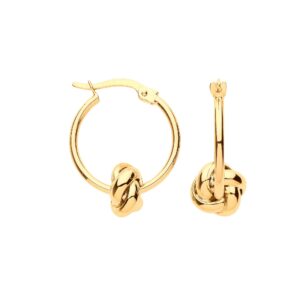 Y/G Knot 18mm Hoop Earring