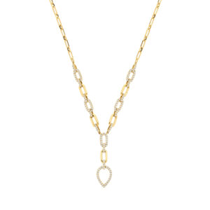 18ct Yellow Gold Pear Shaped Drop Necklace 1.30ctw