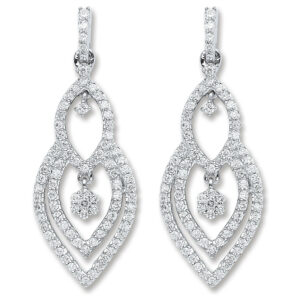 18ct White Gold 0.75ct Dia Drop Earrings
