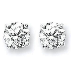 18ct White Gold 1.40 - 1.50ct Claw Set Diamond Stud Earrings
