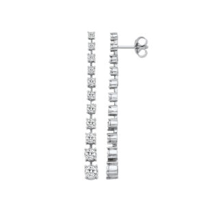 18ct White Gold 1.40ctw Drop Earrings